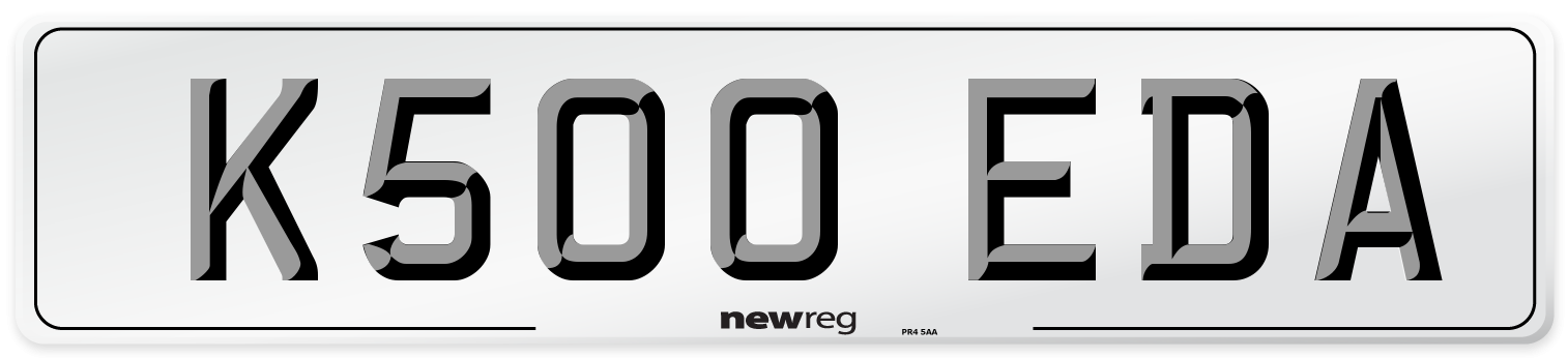 K500 EDA Number Plate from New Reg